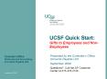 UCSF Quick Start: Gifts to Employees and NonEmployees PowerPoint PPT Presentation