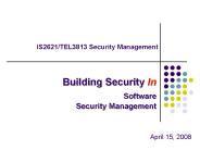 IS2621TEL3813 Security Management