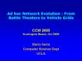 Ad hoc Network Evolution : From Battle Theaters to Vehicle Grids CCW 2005 Huntington Beach, Oct 2005 PowerPoint PPT Presentation