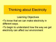 Thinking about Electricity