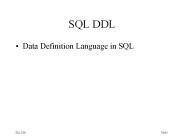 Data Definition Language in SQL
