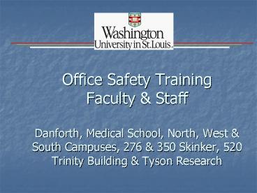 Office Safety Training Faculty