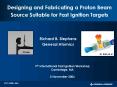 Designing and Fabricating a Proton Beam Source Suitable for Fast Ignition Targets PowerPoint PPT Presentation