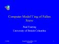 Computer Modelling of Fallen Snow PowerPoint PPT Presentation