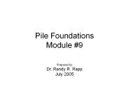 Pile Foundations Module