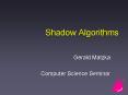 Shadow Algorithms PowerPoint PPT Presentation