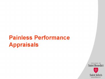 Painless Performance Appraisals