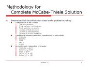 Methodology for  Complete McCabe-Thiele Solution