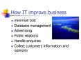 How IT improve business PowerPoint PPT Presentation
