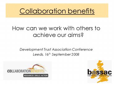Collaboration benefits