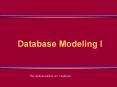 Database Modeling I PowerPoint PPT Presentation