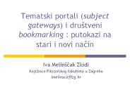 Tematski portali (subject gateways) i dru