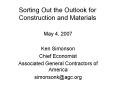 Sorting Out the Outlook for Construction and Materials PowerPoint PPT Presentation