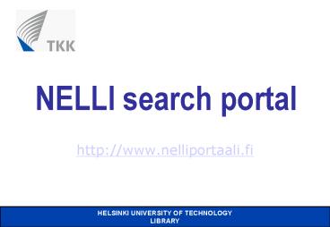 NELLI search portal