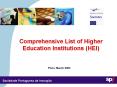 Comprehensive List of Higher Education Institutions HEI PowerPoint PPT Presentation