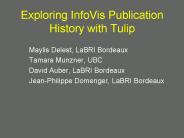 Exploring InfoVis Publication History with Tulip