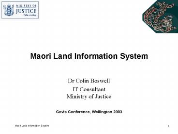 Maori Land Information System