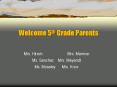Welcome 5th Grade Parents PowerPoint PPT Presentation