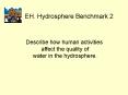 EH. Hydrosphere Benchmark 2 PowerPoint PPT Presentation