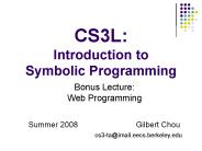 CS3L: Introduction to Symbolic Programming