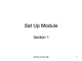 Set Up Module PowerPoint PPT Presentation