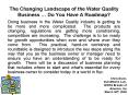 The Changing Landscape of the Water Quality Business Do You Have A Roadmap PowerPoint PPT Presentation