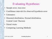 Sample error, true error