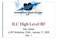 ILC High Level RF PowerPoint PPT Presentation