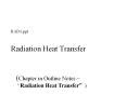 RAD1.ppt  Radiation Heat Transfer PowerPoint PPT Presentation