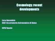 Cosmology: recent developments