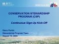 CONSERVATION STEWARDSHIP PROGRAM CSP Continuous SignUp KickOff PowerPoint PPT Presentation