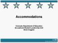 Accommodations PowerPoint PPT Presentation