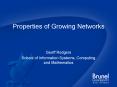 Properties of Growing Networks PowerPoint PPT Presentation