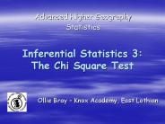 Inferential Statistics 3: The Chi Square Test