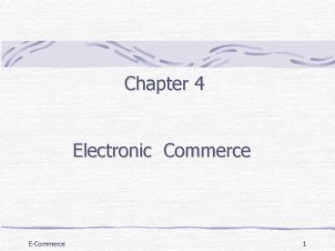 Electronic Commerce