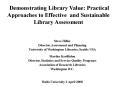 Demonstrating Library Value: Practical Approaches to Effective and Sustainable Library Assessment PowerPoint PPT Presentation