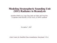 Modeling Stratospheric Sounding Unit SSU Radiance in Reanalysis