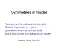 Symmetries in Nuclei PowerPoint PPT Presentation