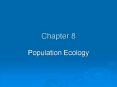 Population Ecology PowerPoint PPT Presentation