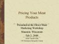 Pricing Your Meat Products