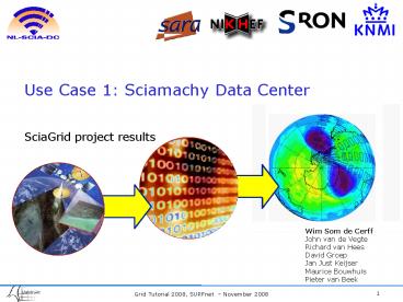 Use Case 1: Sciamachy Data Center
