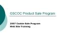 GSCOC Product Sale Program PowerPoint PPT Presentation
