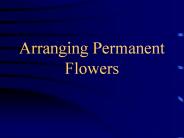 Arranging Permanent Flowers