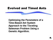 Evolved and Timed Ants