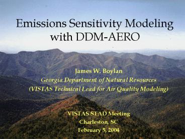 Comprehensive Particulate Matter Modeling: A One Atmosphere Approach
