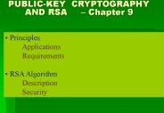 PUBLIC-KEY CRYPTOGRAPHY   AND RSA   