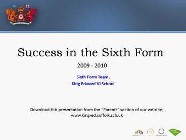 Success in the Sixth Form