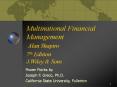 Multinational Financial Management Alan Shapiro 7th Edition J.Wiley PowerPoint PPT Presentation