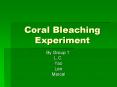 Coral Bleaching Experiment PowerPoint PPT Presentation