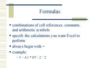 Formulas